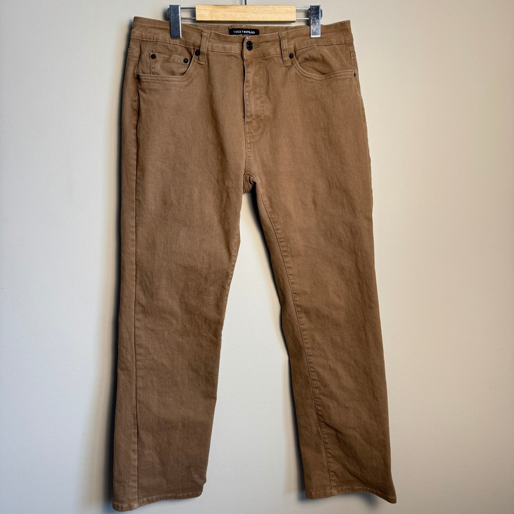 Lucky Brand Straight Leg Brown Denim Jeans 32x30 Mens Casual Workwear Pants
